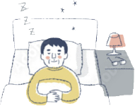 就寝するおじいちゃん